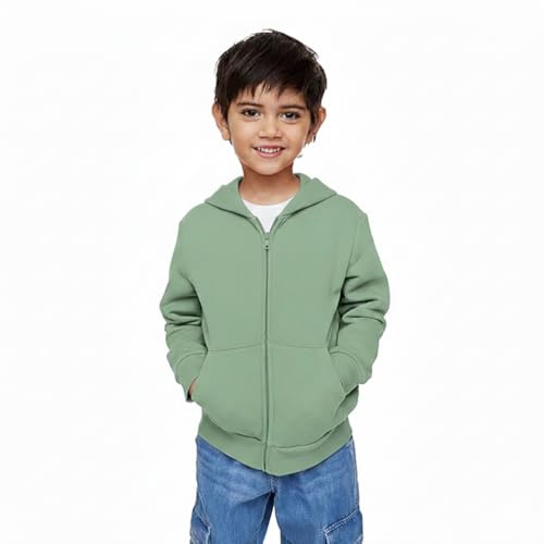 Image of FUNKY MONKEY Boys Zip-Up Hoodie Sweatshirt Jacket - Soft & Comfortable Hooded Sweatshirt for Kids | Casual Everyday Wear | Winter Hoodie for Boys