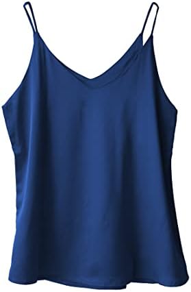Wantschun Womens Silk Satin Camisole Cami Plain Strappy Vest Top ...