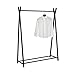 Indoor Clothes Rack, Black Metal Garment Rack Home Office Clothing Store Clothes Rail Widen Thicken Coat Rack, 100/120/150CM (Kolor : Czarny, Rozmiar : 150 * 44 * 160CM)
