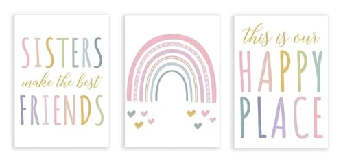 Imprimer photos affiches de crèche et citations sur les sœurs pour cadeau de naissance