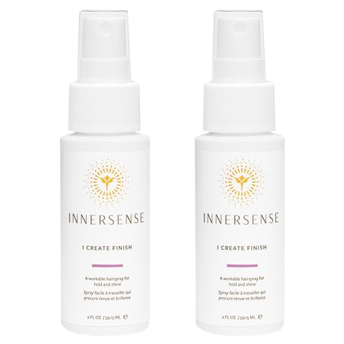 INNERSENSE Organic Beauty - Natural I Create Finish Finishing Spray | Medium Hold, Structure, Shine | Non-Toxic, Cruelty-Free, Clean Haircare (2 Pack - 2 fl oz | 59.1 mL each)