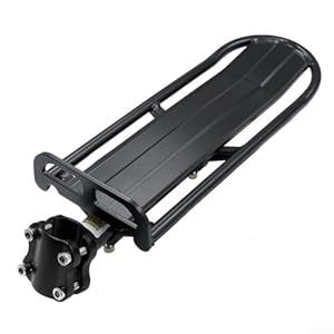 CWOQOCW Ausziehbarer Fahrrad-Gepäckträger Schwarz