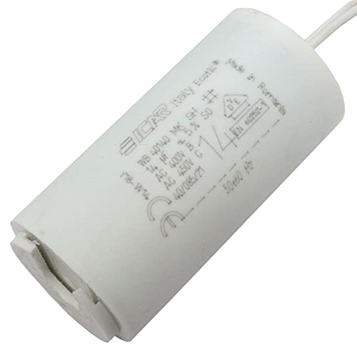Condensador de motor 14µF 450V 35x71mm Cable 8cm ICAR 14uF