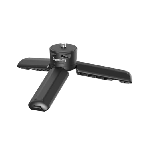 Image of SMALLRIG Camera Tripod for DJI Osmo Pocket 4 / Pocket 3 / Action 6/5 Pro, for Action Cameras, 1/4"-20 Screw, Load Capacity 500g / 17.6oz, Weight 50g / 1.76oz, Compact at 10cm / 3.9