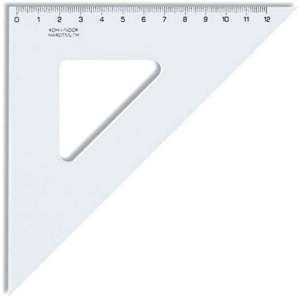 KOH-I-Noor 7454380000 Triangle Ruler, 45/141, Clear