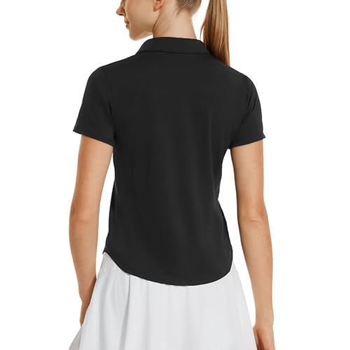 HODOSPORTS Women's Golf Polo Shirts Short Sleeve Collared V Neck Tennis Shirt Quick Dry Fit UPF 50+ Golf Apparel Clothes2