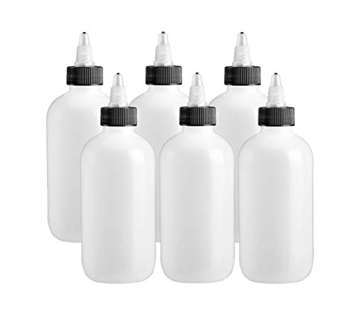 ljdeals 4 oz LDPE Plastic Squeeze Dispensing Bottles with Twist Top Caps, Pack of 6, BPA Free, Made in USA