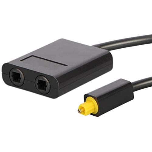 Adaptador de áudio óptico digital 1x2 SUPVOX com entrada para duas saídas (preta)