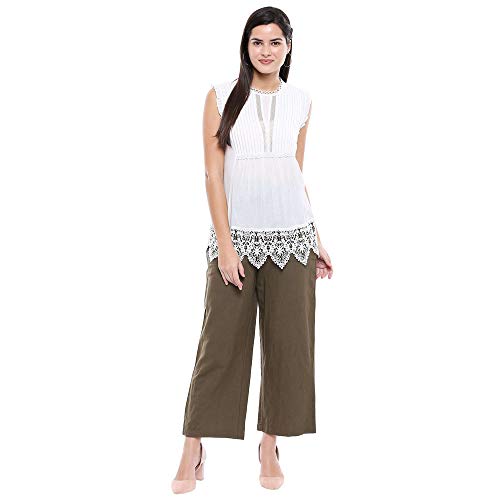 Image of VERO MODA Womens Round Neck Lace Top