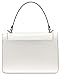 KARL LAGERFELD Women's Simone Top Zip Pins Crossbody, White/Lotus, One Size