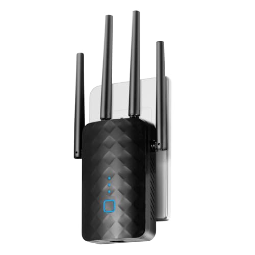 WiFi Extender Signal Booster for Home,1200mbps 5GHz/2.4GHz Dual Band WiFi Repeater,Gaming Wireless Internet Extender, Whole Home Coverage,with Ethernet Port,Covers Up to 10000 Sq.Ft Long Range