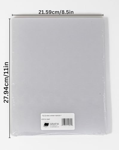 Image of Grafix Shrink Film, Sanded Translucent, 8.5 x 11 in, Pack of 15