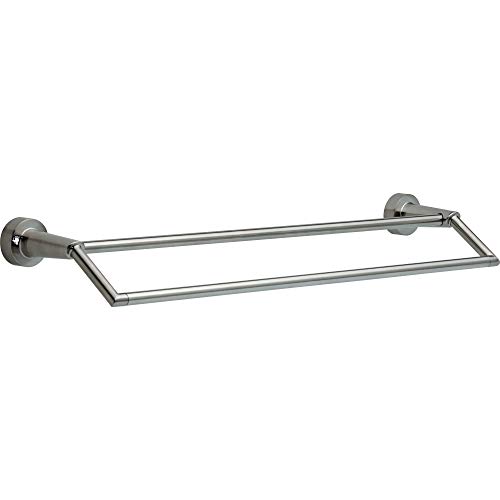 Image of Delta Faucet 77125-SS Compel 24inch Double Towel Bar Rack, Brilliance Stainless Steel