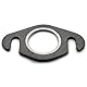 Easyboost Auspuffdichtung Universal Auspuffkrümmer für Ø25mm 2 offene Löcher Achsabstand 48mm für Roller 50ccm Aerox Mach-G Jog-R Ovetto Bw’s Nitro Malaguti F10 F12 F15 Aprilia SR CPI