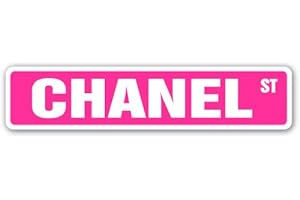 Chanel Street Sign: Exclusive Kid's Room Name Sticker
