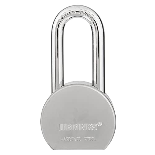 BRINKS - 63.5mm Commercial Solid Steel Keyed Padlock - Solid Steel Body with Boron Steel Shackle