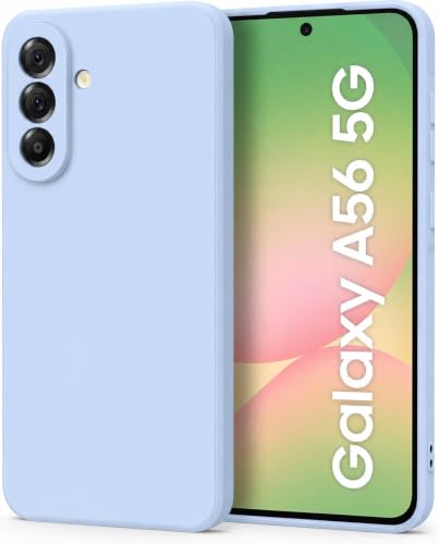 Image of Elzzi Microfiber Candy Case for Samsung A56 5G Smooth Touch Cushion Liquid Soft Silicone Gel Rubber Phone Cases Non-Slip Full Body Protective Shockproof Back Cover - Carolina
