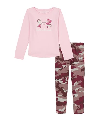 Image of Under Armour Girl's 2-Piece Long Sleeve Graphic Tee and Legging Set, Outdoor Collection