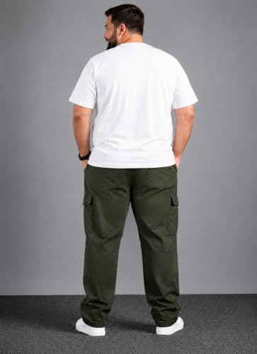 Image of INKKR Men Plus Size Cargo Pants || Plus Cargo Pants Cotton || 2XL-6XL