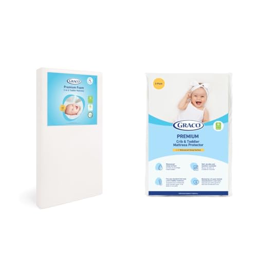 Image of Graco Premium Crib Mattress & Protector Value Bundle (2-Pack) – Includes GREENGUARD Gold Certified Crib & Toddler Mattress, GREENGUARD Gold Certified Waterproof Protector