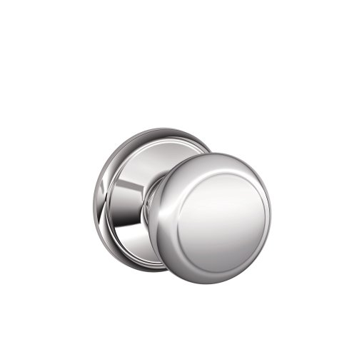 Schlage F10AND625 Andover Door Knob Hall & Closet Passage Handle, Bright Chrome