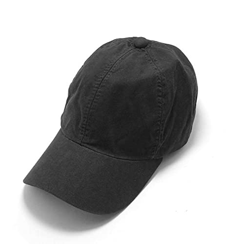 Boné Infantil Sarja Lavado Liso De 2 A 7 Anos (Preto)