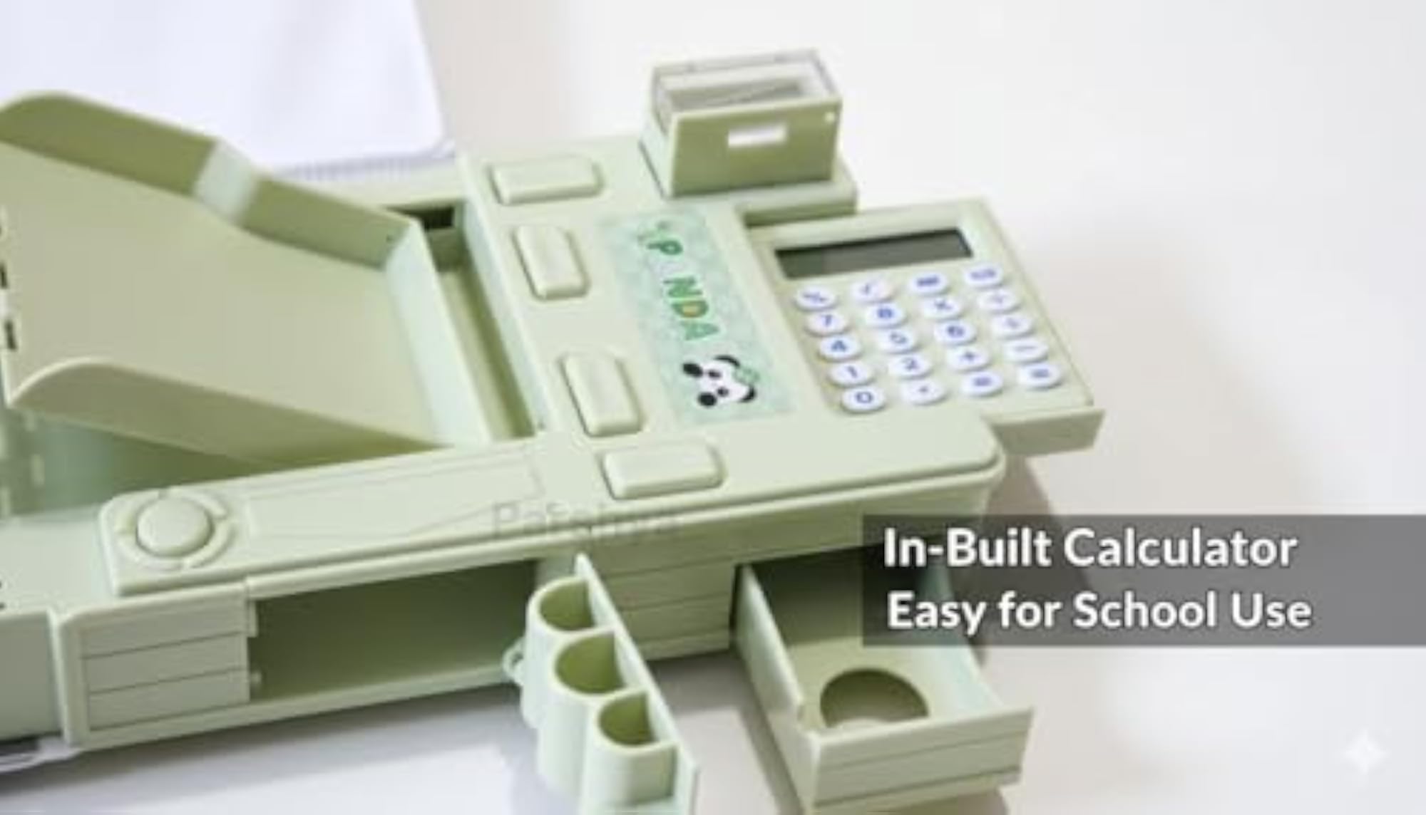 Plastic Multifunctional School Pencil Box with Calculator