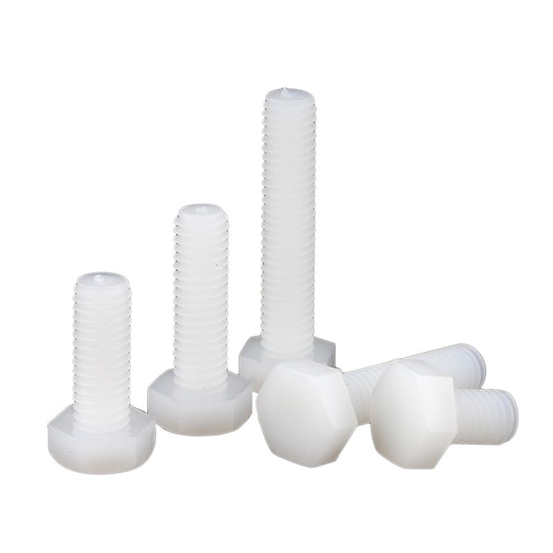 MOOPW Plastic External Hex Bolts Insulation Nylon Hex Cap Screws