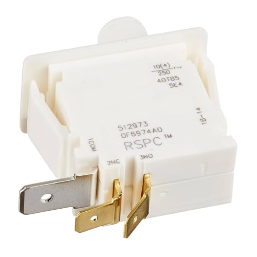 PartsBroz D512973 Push Button Switch - Compatible With Speed Queen Washer Dryer - Replaces AP6284698 512973 16806 504570 56052 57012 62872 80-444 PS17001106 Ultra Durable Replacement