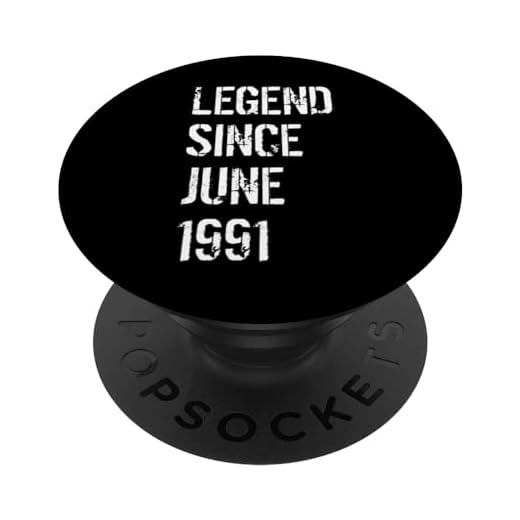 33 Cumpleaños Hombres Mujeres Nacidos Junio 1991 PopSockets PopGrip Intercambiable
