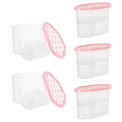 LOORGVEL 5 Piezas Caja Deshumidificadora Vacía 500 Ml, Contenedor Absorbente de Humedad Rellenable, Paquete de 5 Unidades, Resistente a Fugas, para Armario y Espacio Reducido, Reutilizable