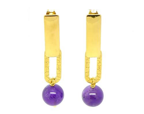 Bijoux Améthyste créateur : boucles d'oreilles Arty exclusives