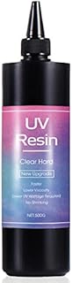 500g Clear UV Resin Hard Type New Formula One Minute Ultraviolet Solar Quick Curing Epoxy Resin Glue for Casting & Coating/Molds/Jewelry Pendants Earrings Bracelets Making/DIY Crafts, Bulky Pack