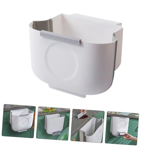 2 piezas basura plegable colgante para cocina blanca miniatura 6