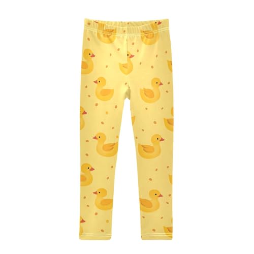 Little Yellow Duck Girls Leggings Soft Stretch Workout Yoga Dance Pants for Kids Casual Tights