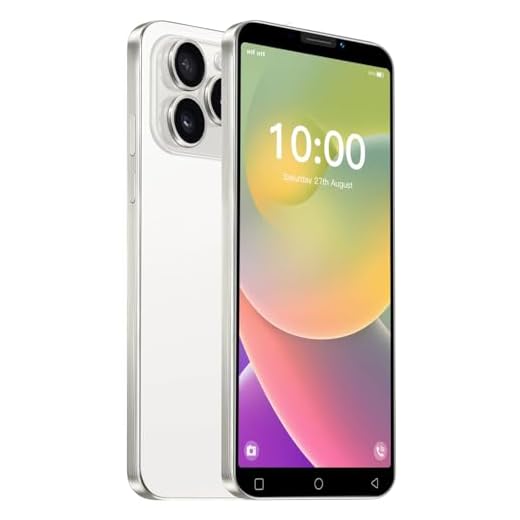 JtQtJ J15Pro Cheap Smartphones, Android OS with 5.0 Inch IPS Display, Dual SIM, Dual Cameras, 16GB ROM (Expandable to 128GB), WiFi, GPS, Bluetooth, Face ID Basic Mobile Phones (J15Pro-White)