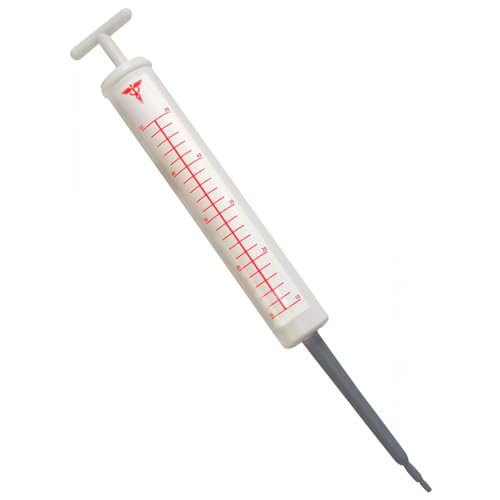 AC - Jeringuilla Gigante de plástico 53 cm para Disfraz de médico o enfermero Accesorios para disfraces - Ideal para carnaval, halloween, cosplay y fiestas