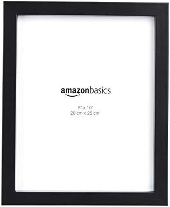 Amazon Basics Rectangular Photo Picture Frame, 8" x 10", Pack of 5, Black