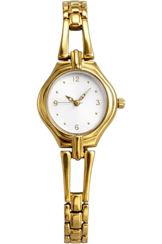 Image of Elegant 23K Gold Bracelet Watch for Women | Minimalist Luxury Analog Wristwatch
