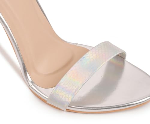 Image of Acttion Patent Leather Stiletto Sandals|Ankle Strap| Water-resis Tant| Heel Red