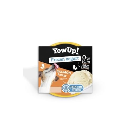 YowUp! Helado para Perros Sabor Salmon 12 Unidades. Snack Natural y Saludable | Sin Lactosa, Chuche para Perro, Golosinas para Perro - para Cachorros y Perros Adultos