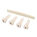 2023 4PCS Lightweight Acoustic Bass Guitar Bridge Pins + 1 Saddle Replacement for Bass Guitar