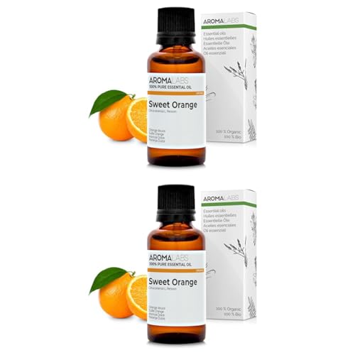 BIO - Olio essenziale ARANCIA DOLCE - 30mL - 100% Puro, Naturale, Chemiotipizzato e Certificato AB - AROMA LABS (Marchio Francese) (Confezione da 2)