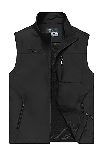 Prijouhe Mens Outwear Running Vest Lightweight Sleeveless Multi Pockets Fishing Safari Photo Golf Vests Jacket #TOP2