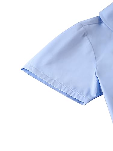 Smith's American Girls' S/S Button-Up Shirt - Blue, 72