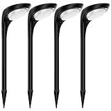 JSOT 150 Lumen Bright Solar Outdoor Lights,4 Pack Solar Pathway Lights Waterproof Landscape Lighting Path Light for Garden Decor Walkway Yard Driveway Holiday Decorative Lamp