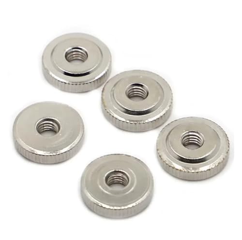 GB807 炭素鋼 304 ステンレス ローレットつまみナット 手締め M2 .5 M3 M4 M5 M6 M8 M10 M12(Nickel plating,M10-(10Pcs))