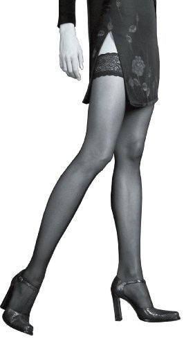 Rosy 20 Den Lace Top Thigh Highs Color: Nero - Black Size: 2 (Medium)