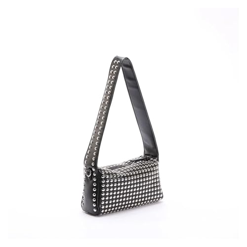Sac hobo clouté SCHIK en cuir vegan | Sac à main punk et streetwear pour femme