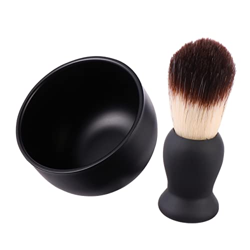 TOVINANNA Beard Brush Set for Men 2pc Shaving Bowl Brush Kit Grooming Tool Hair Shaving Supplies